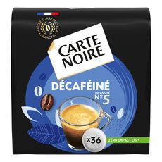 CARTE NOIRE Dosettes de café décaféiné compatibles Senseo 36 dosettes 250g