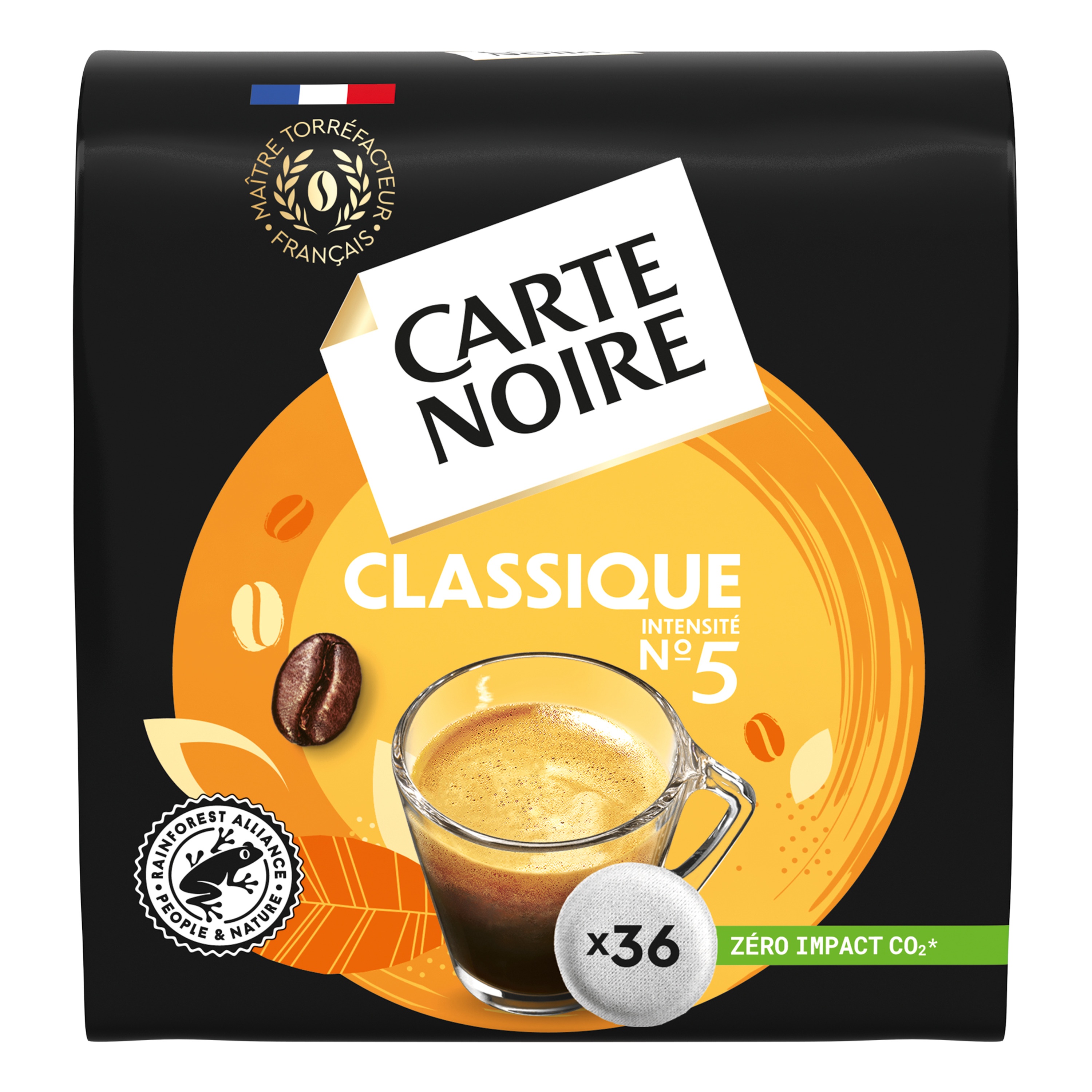 CARTE NOIRE Café en grain Espresso n°9 500g pas cher 