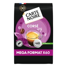 CARTE NOIRE Dosettes de café corsé compatibles Senseo 60 dosettes 420g