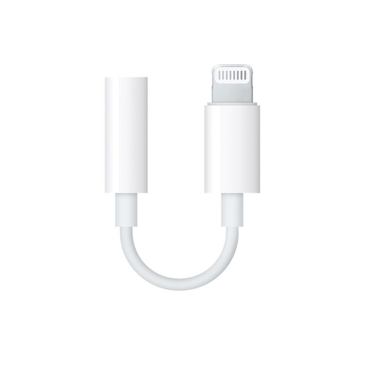 APPLE Adaptateur Lightning vers Mini-jack 3.5 mm - Blanc pas cher