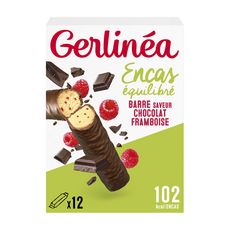 GERLINEA Barres framboise chocolat riches en protéines 12x31g 372g