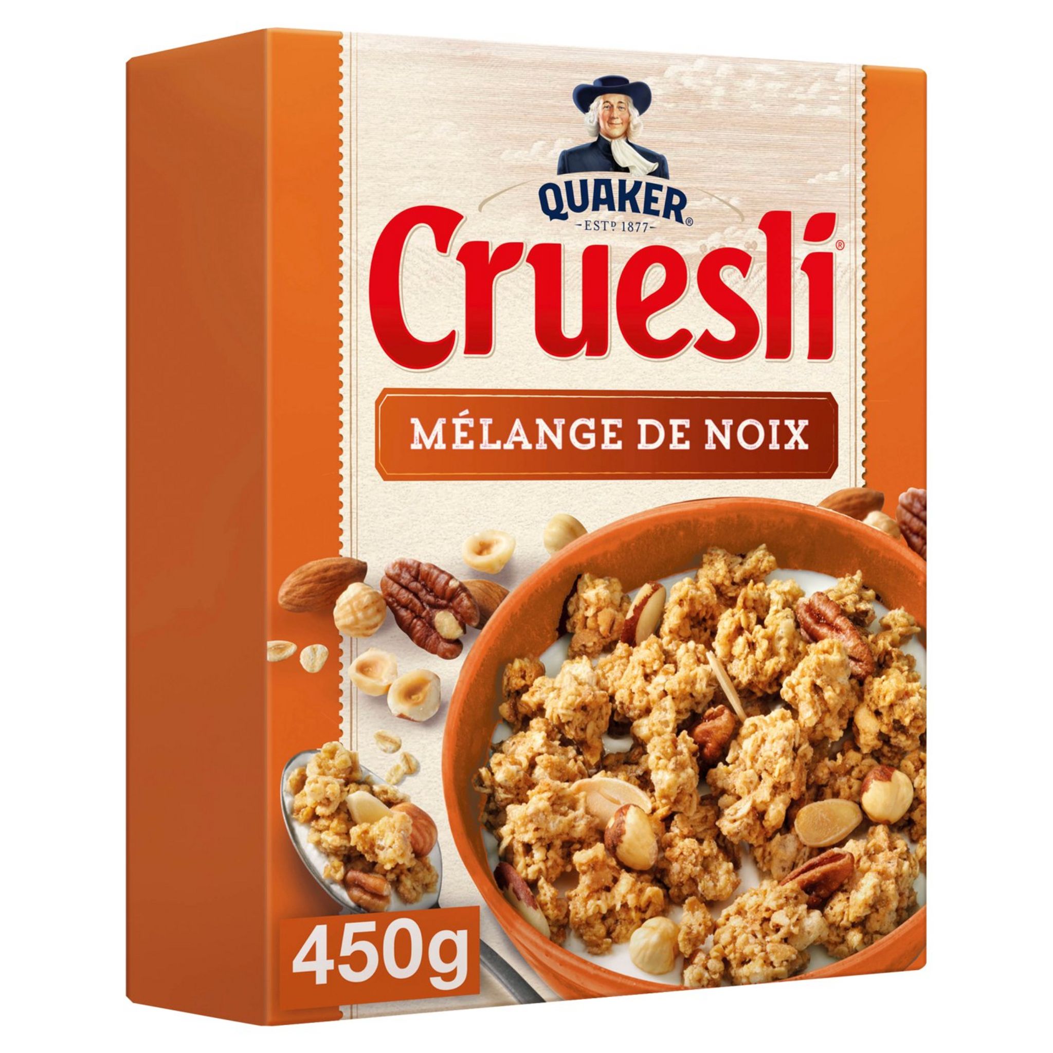 QUAKER Muesli Amandes, Noisettes et Raisins - Sans sucre ajouté