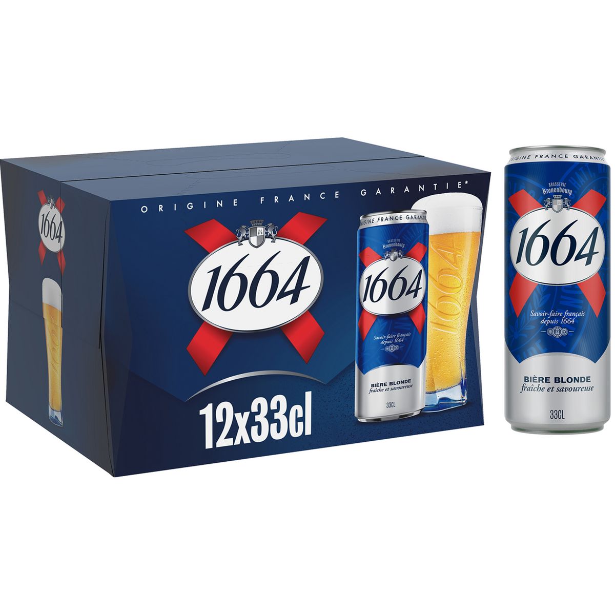 1664 Bière blonde 5.5% boîtes 12x33cl