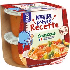 NESTLE P'tite recette bol de couscous dès 8 mois 2x200g
