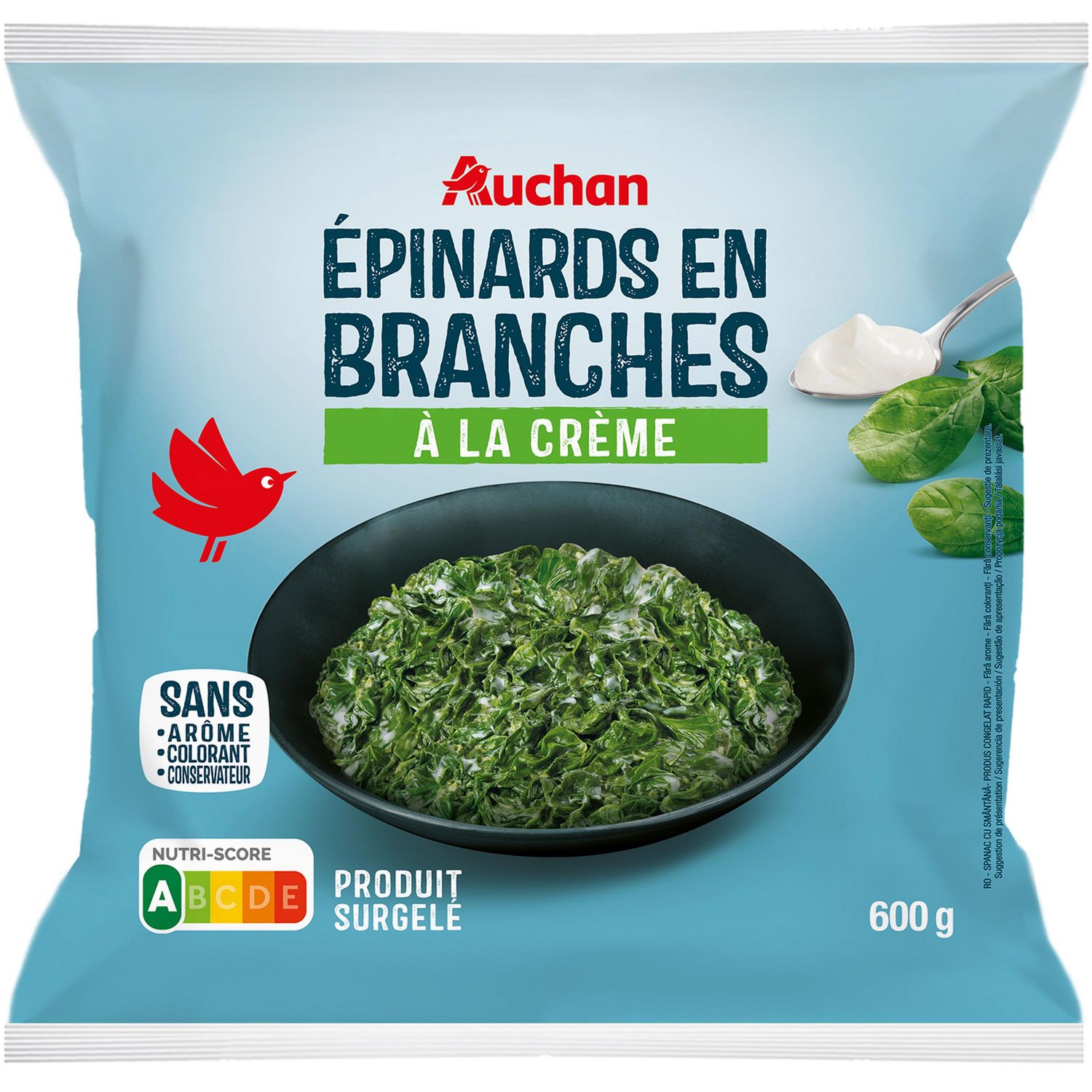 Épinards en branches à la crème CARREFOUR