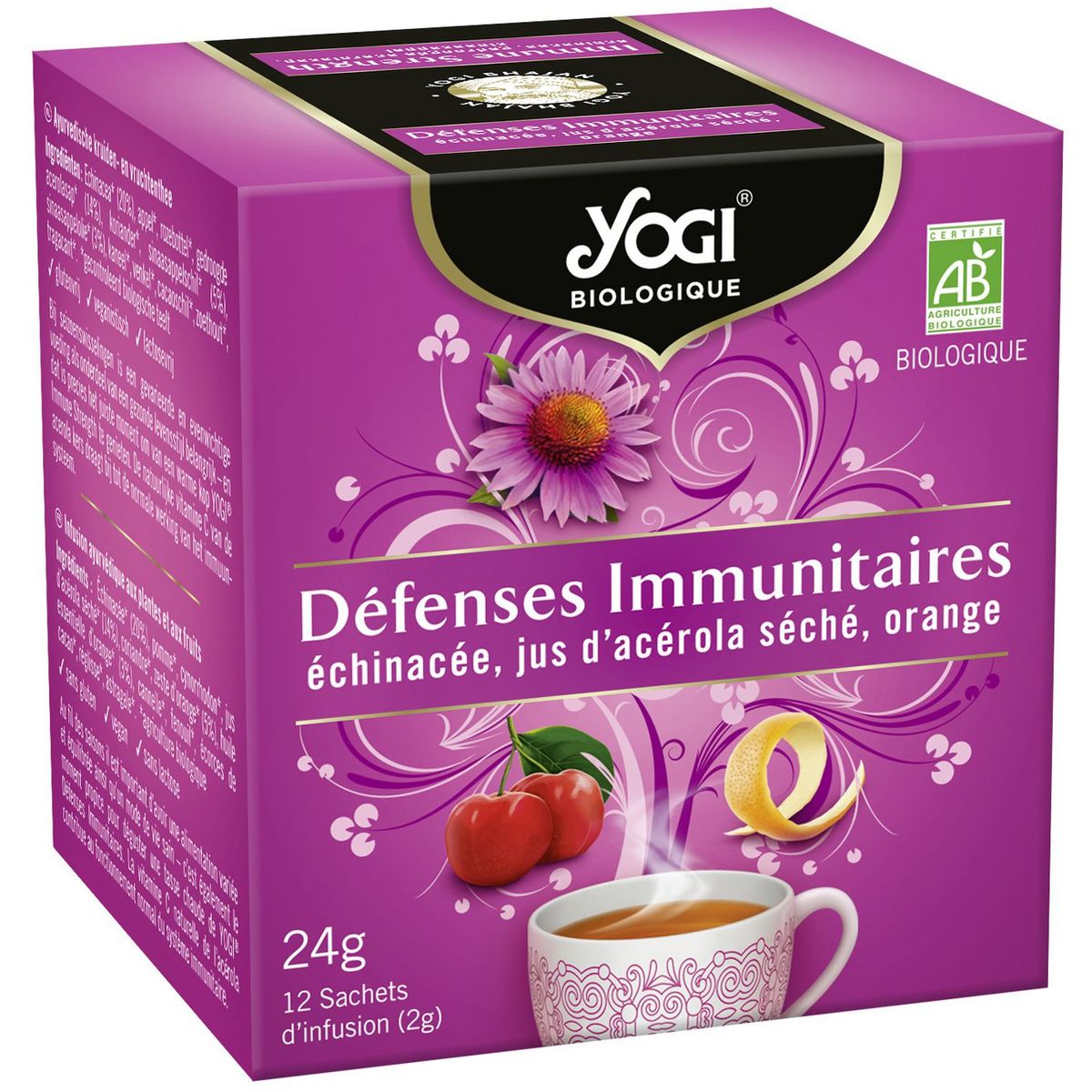 YOGI Infusion bio défenses immunitaires 12 sachets 24g pas cher 