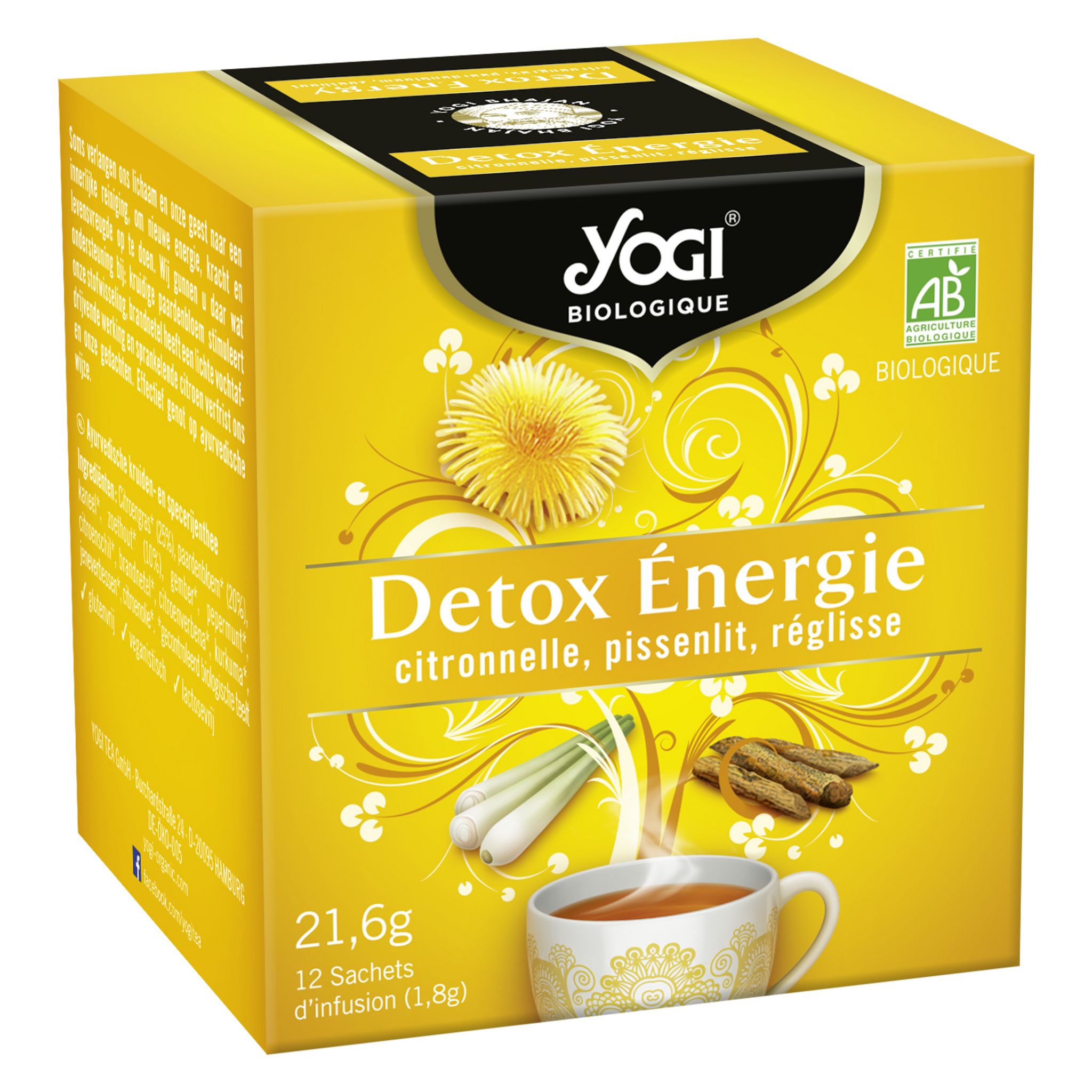 Infusion d'énergie naturelle Yogi Tea 20 filtres