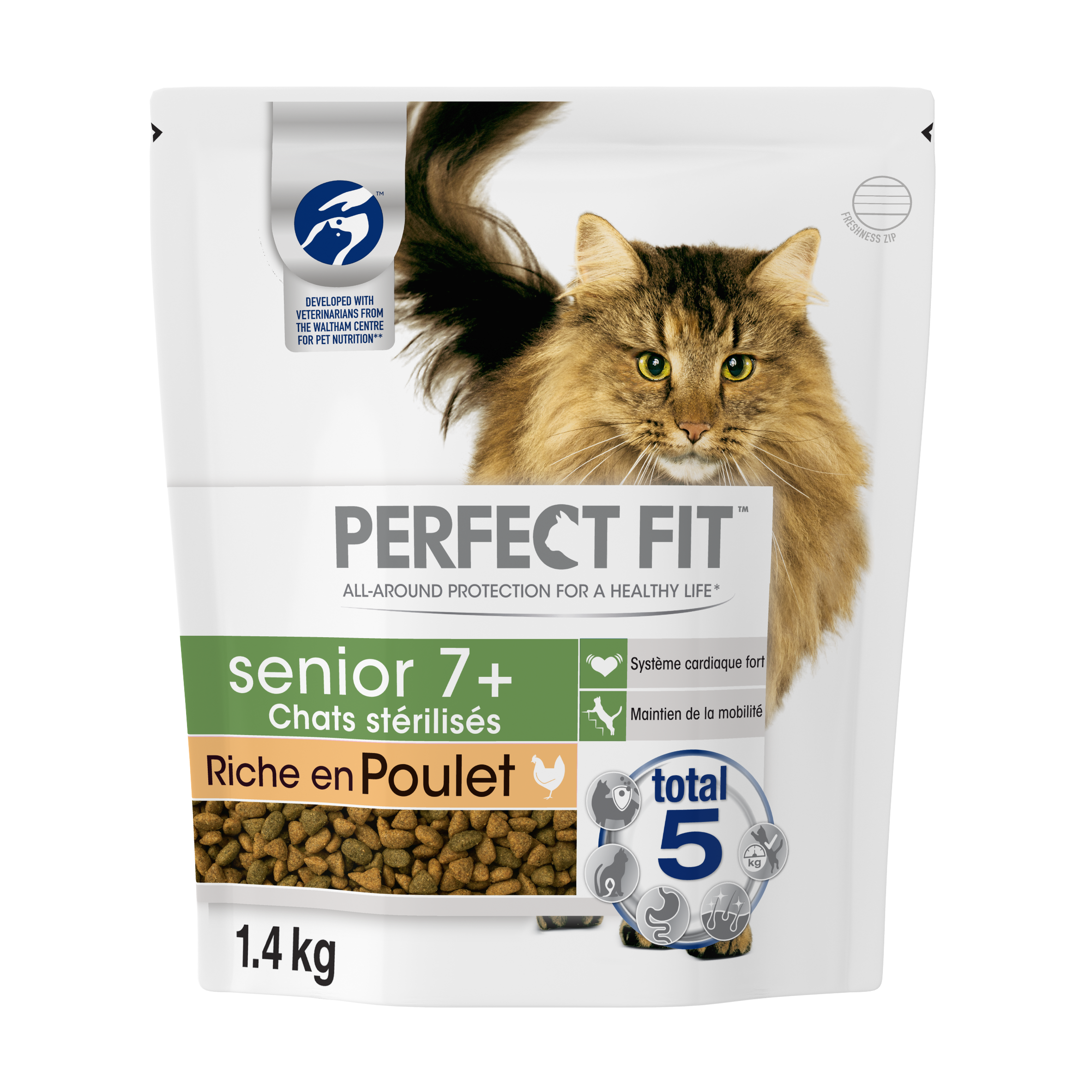 Perfect Fit - Croquettes Adult 1+ au Saumon pour Chat Stérilisé - 1,4Kg