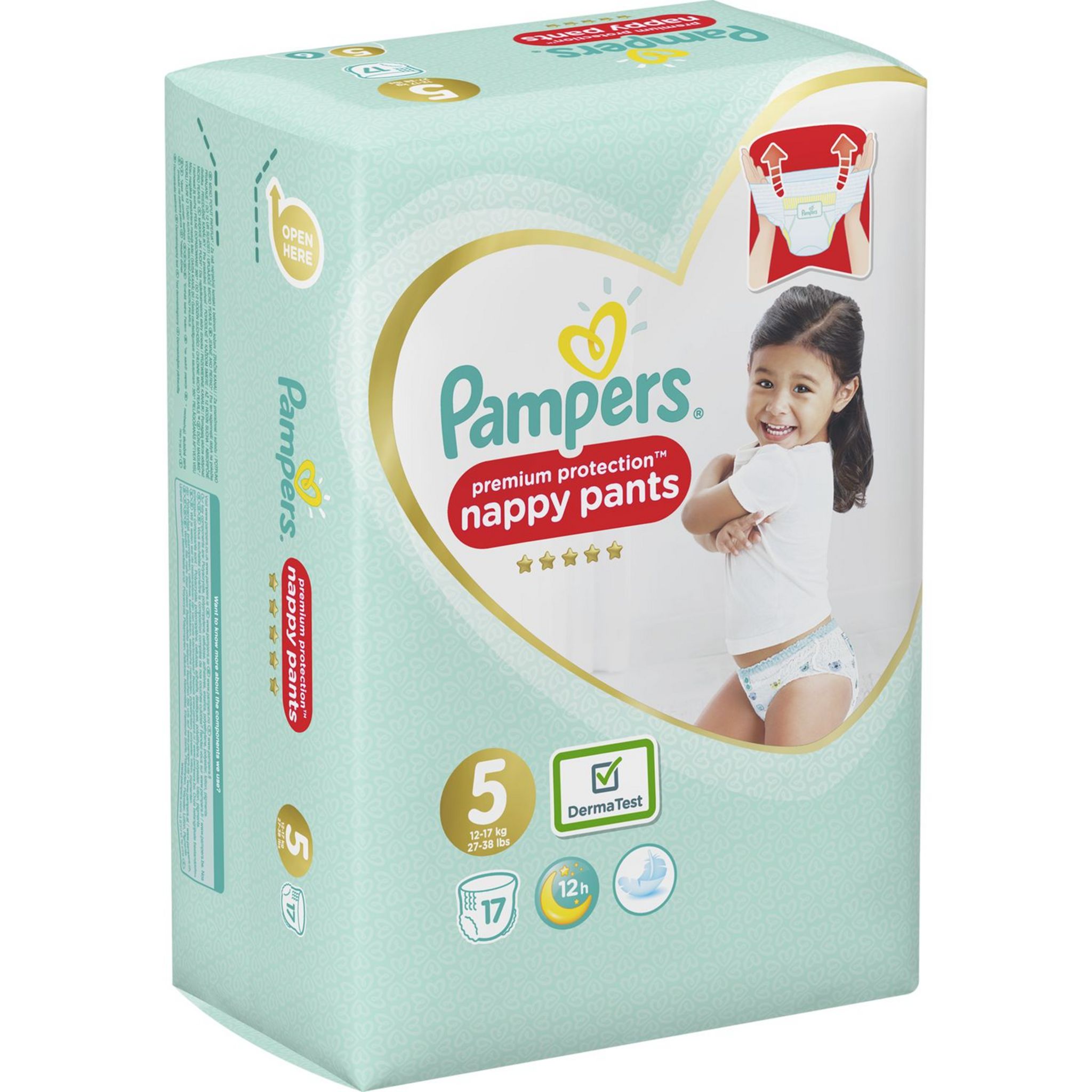 Pampers Premium Protection Taille 5 (12-17kg) - 16 couches