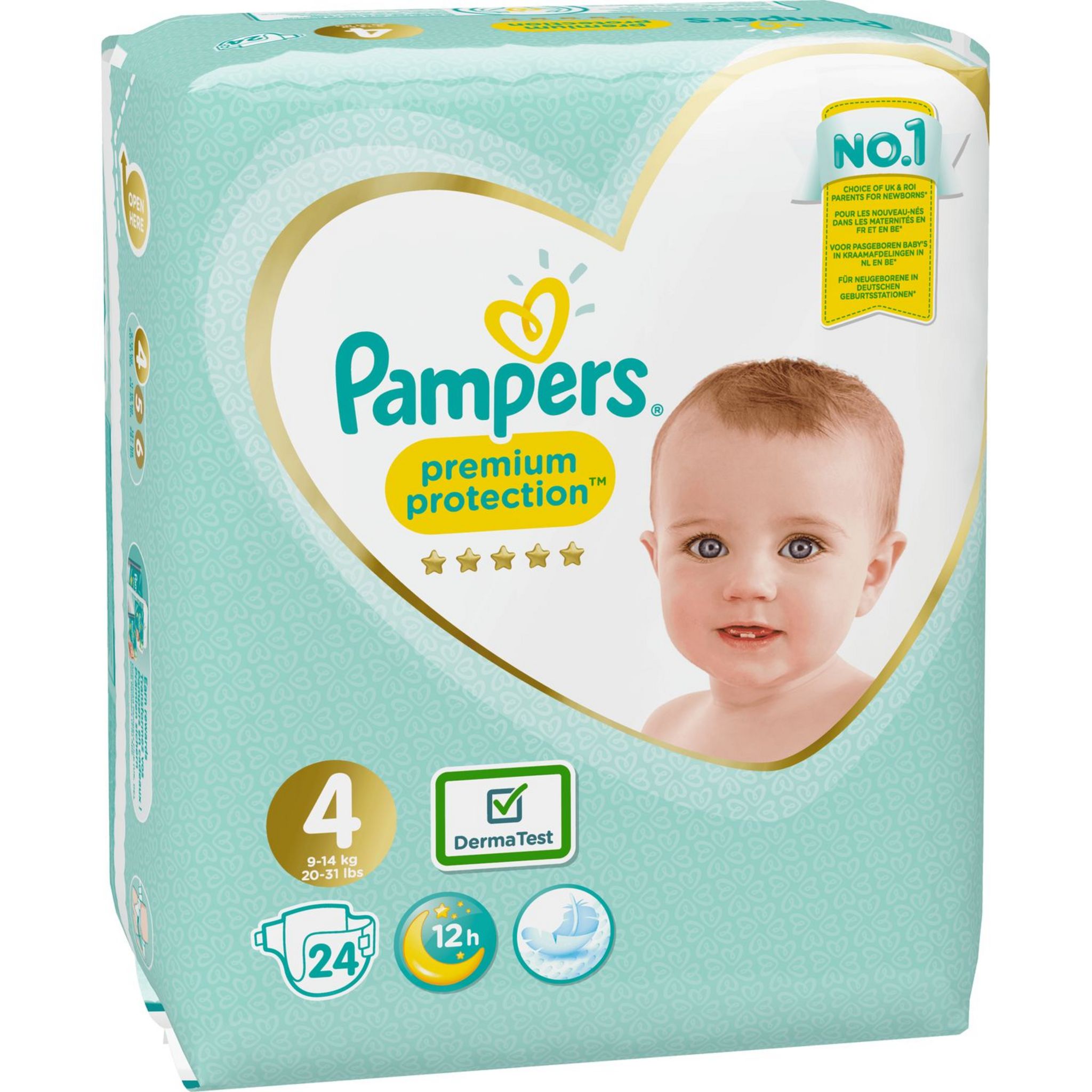 Achat Pampers Premium Protection · couches · Taille 4 - 9-15 kg