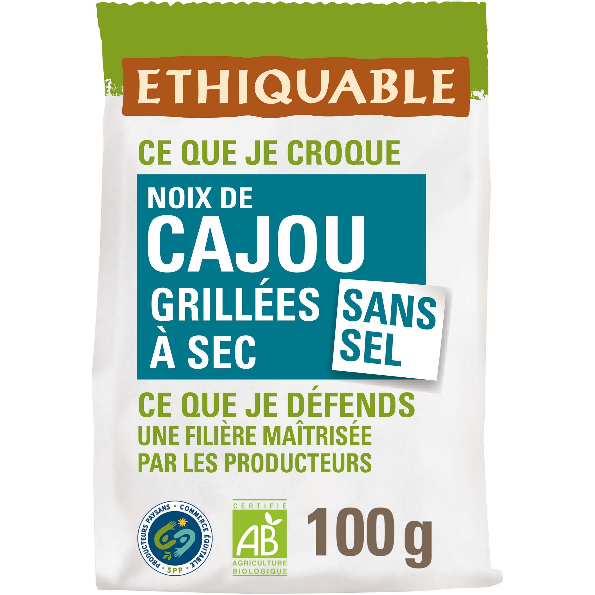 AUCHAN Noix de cajou grillées sans sel ajouté 125g pas cher 