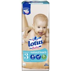 LOTUS BABY Natural touch couches taille 3 (4-9kg) 44 couches pas