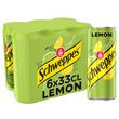 SCHWEPPES Boisson gazeuse saveur lemon citron citron vert boîtes slim 6x33cl
