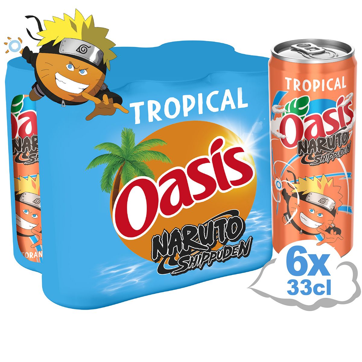 OASIS Boisson aux fruits Tropical boîtes slim 6x33cl