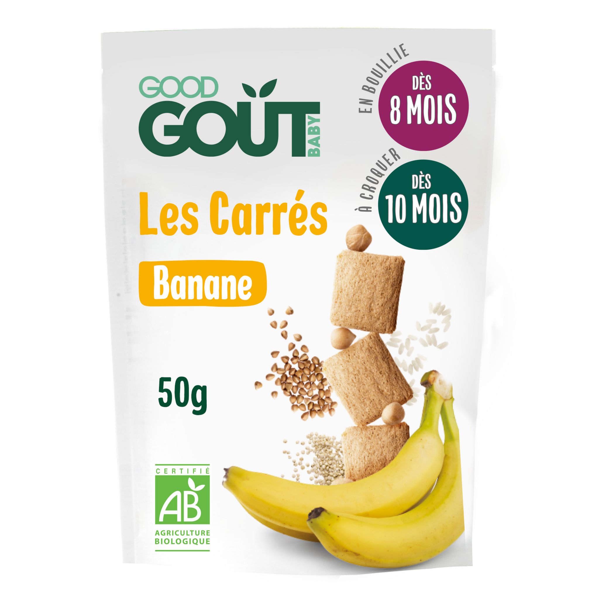 GOOD GOUT Go ter biscuits carr s la banane bio d s 8 mois 50g