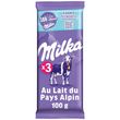 MILKA Tablette de chocolat au lait du pays alpin 3 pièces 3x100g