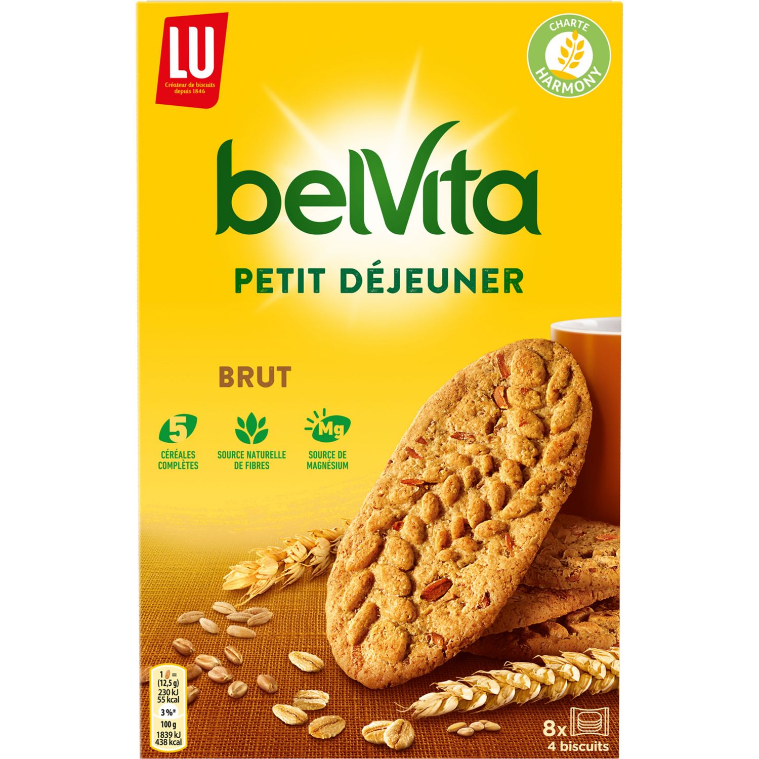 BELVITA Biscuits petit-déjeuner brut aux céréales complètes