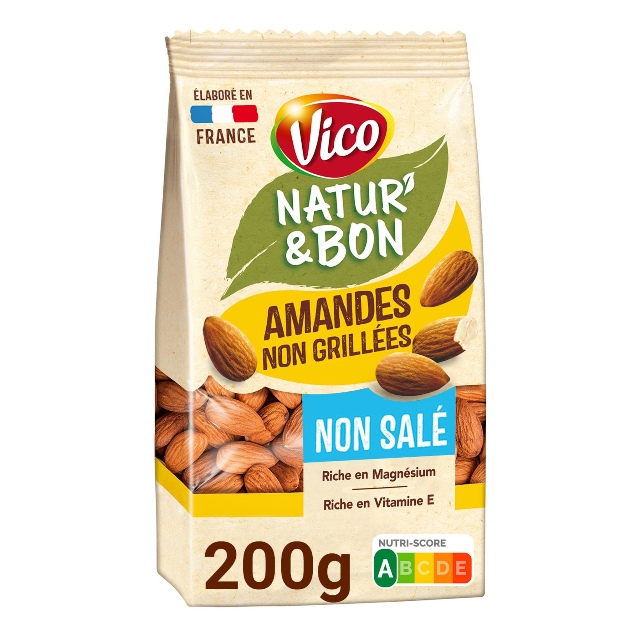 AUCHAN Amandes grillées sans sel ajouté 200g pas cher 