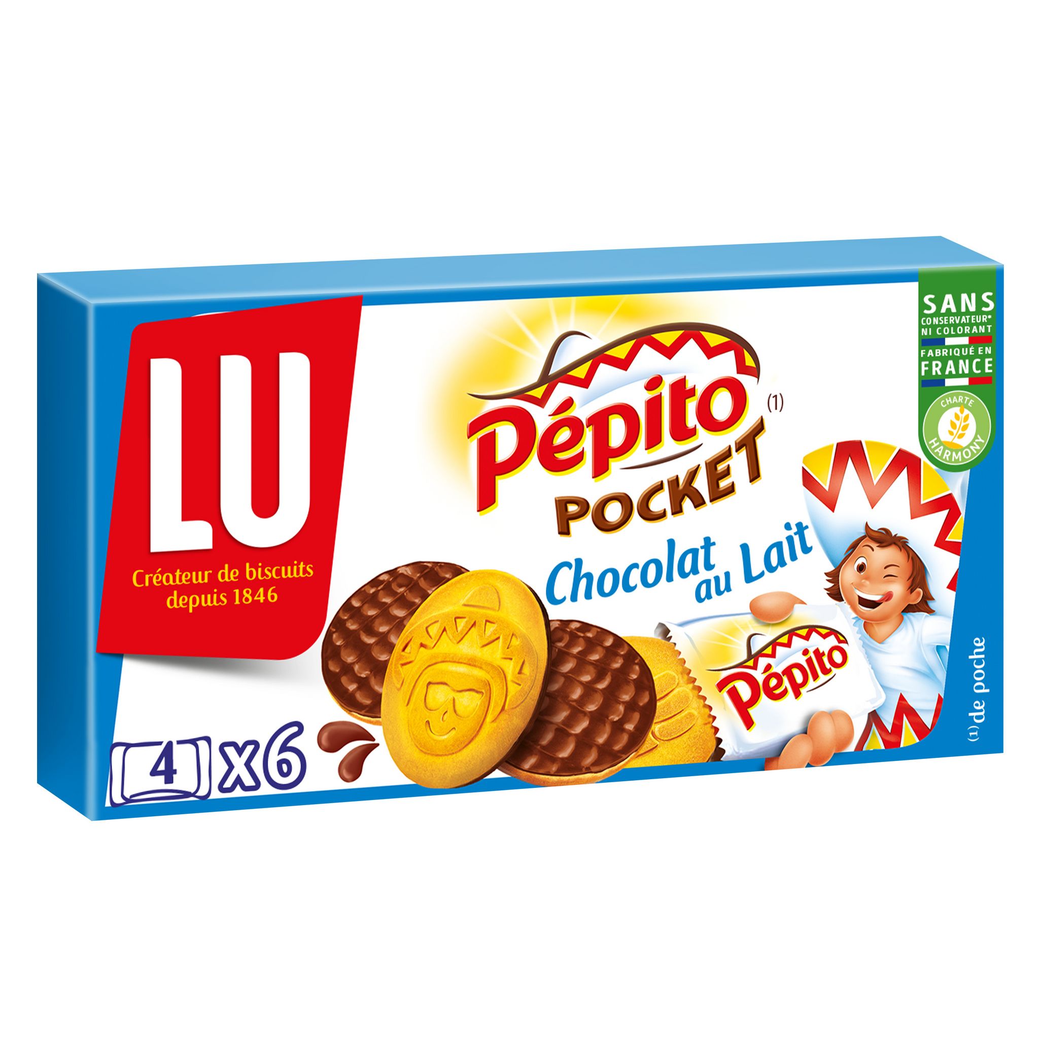 Biscuits Pépito Lu Chocolat Lait