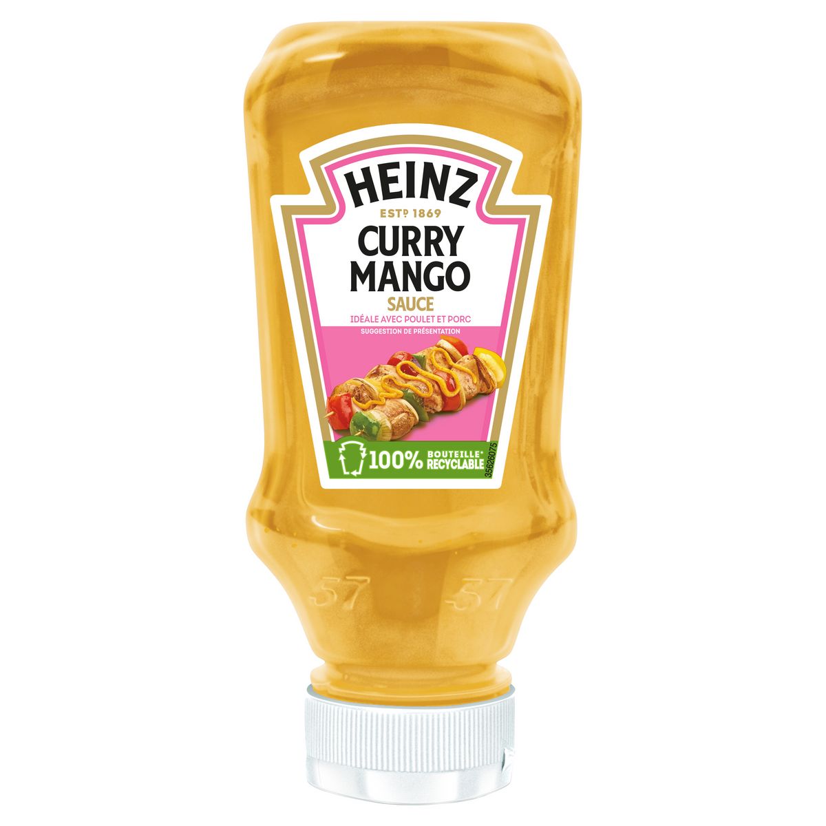 HEINZ Sauce curry mangue fruitée et épicée en squeeze 225g