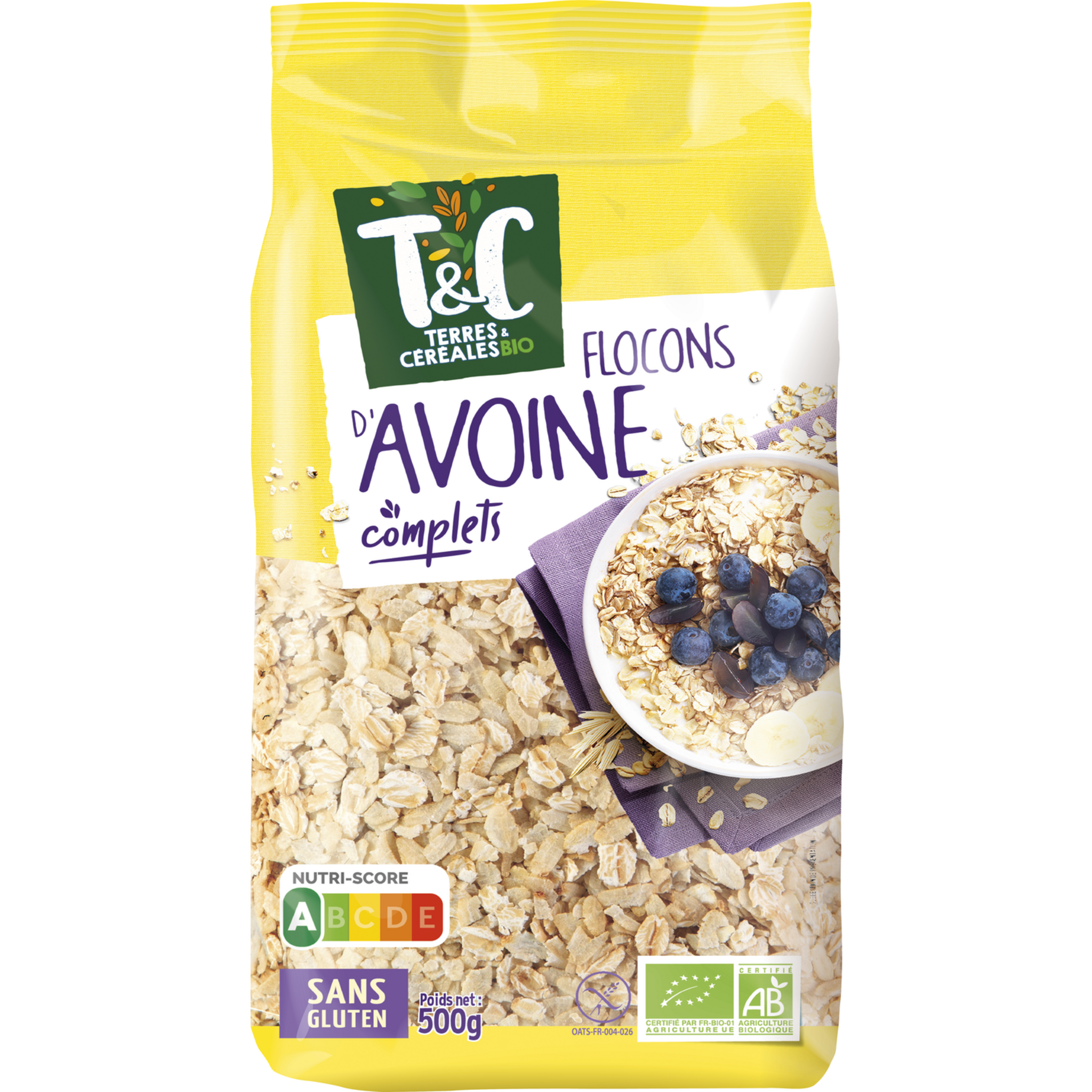 Petits flocons d'avoine sans gluten 500g, Mueslis, flocons