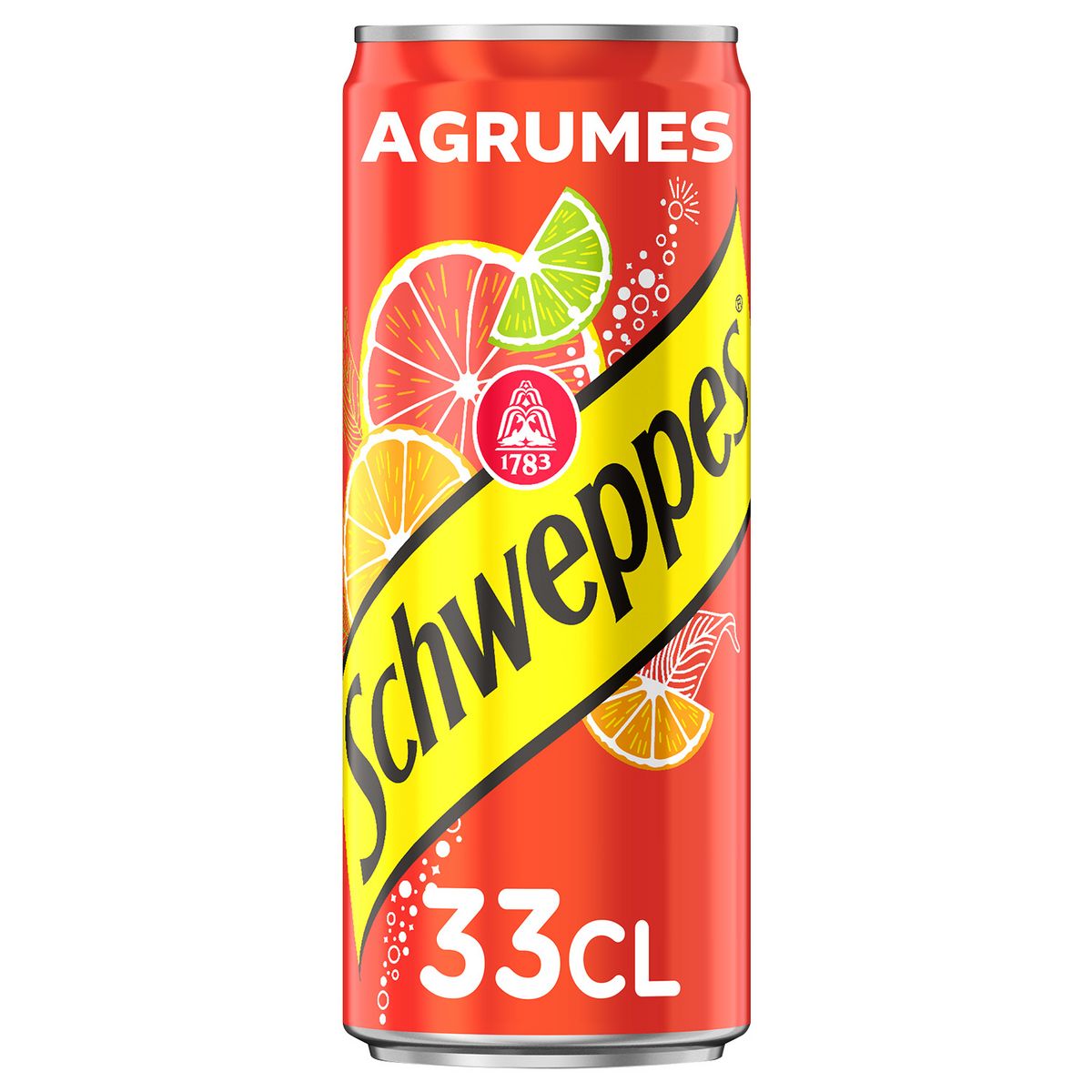 SCHWEPP'S Canette de boisson gazeuse pétillante agrum' de 33 cl