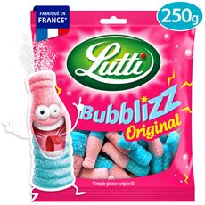 LUTTI Bubblizz original bonbons bouteille pétillante goût bubble gum 250g