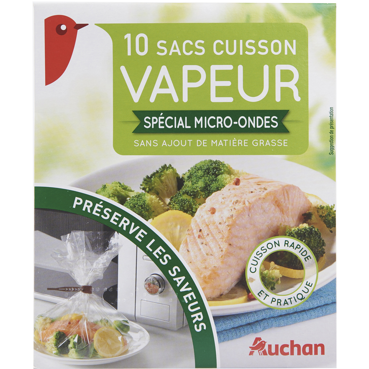 AUCHAN Sac pour cuisson au four et micro ondes 35x45cm 5 sacs pas cher 