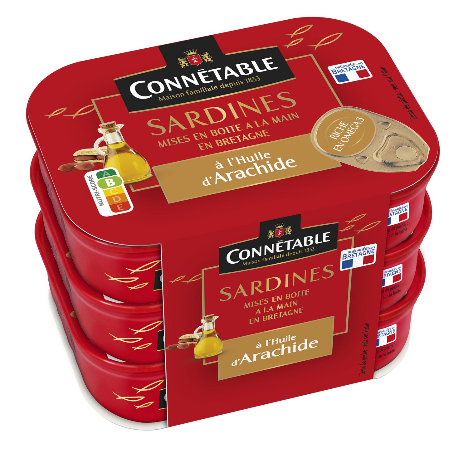 Sardines à l'huile d'arachide 115 g