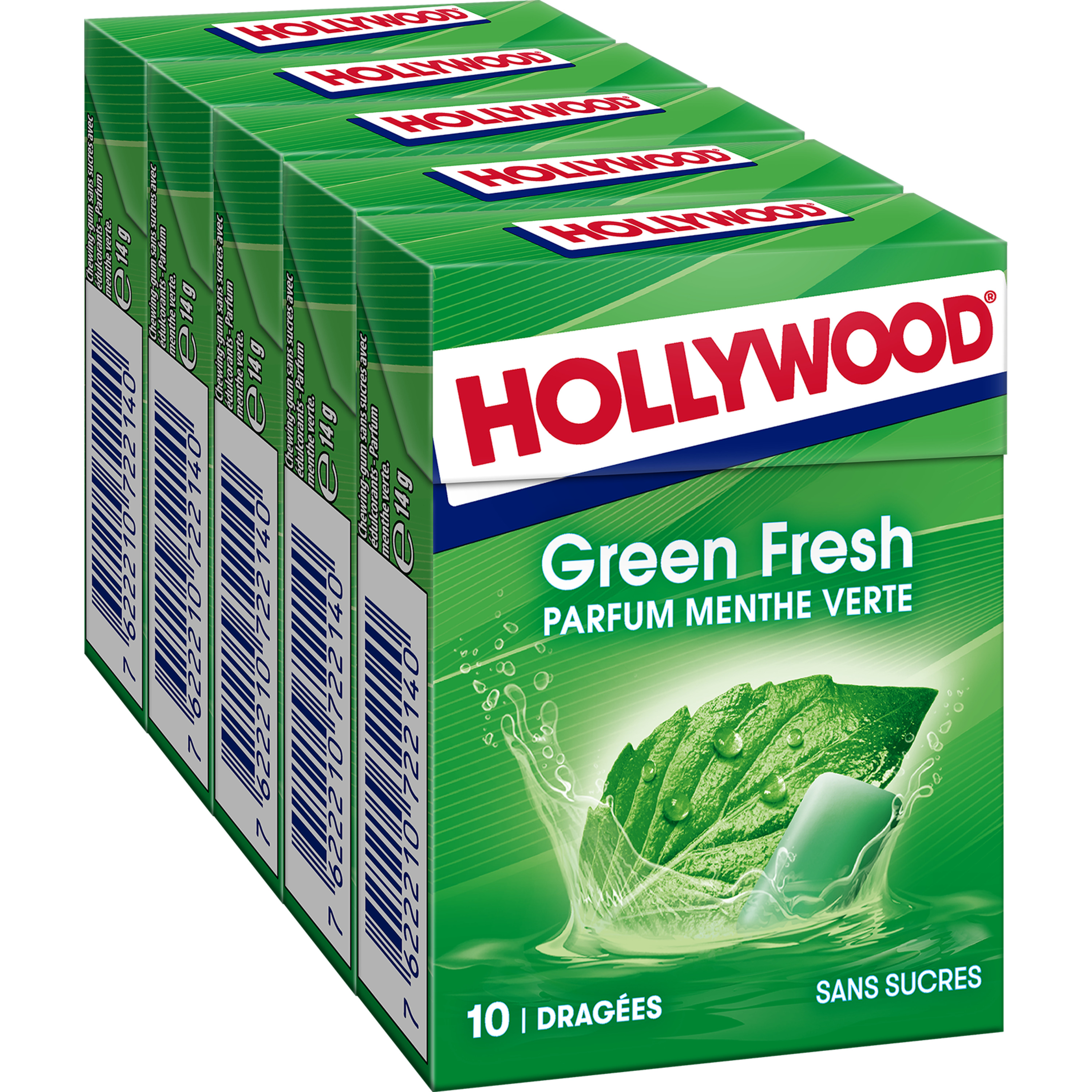 Chewing-gum à la menthe verte sans sucres 2Fresh HOLLYWOOD