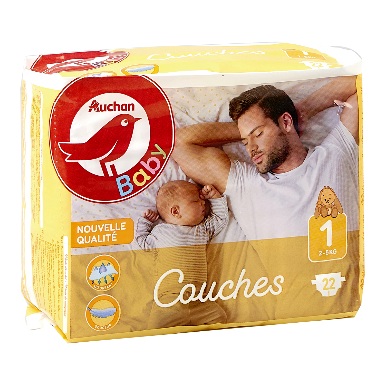 PAMPERS Couches bébé taille 1 : 2-5 kg premium protection