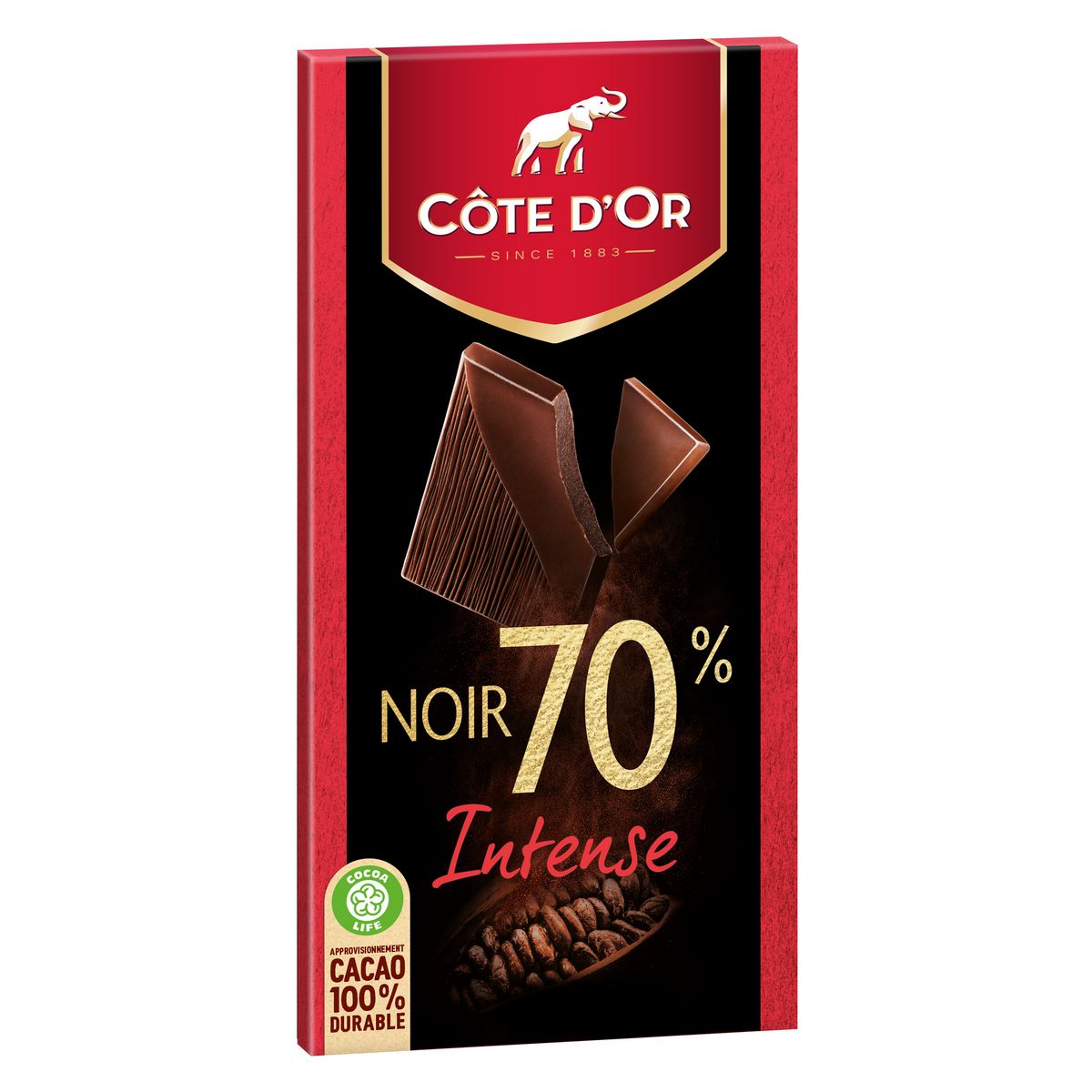 Chocolat noir dégustation 70% de cacao bio