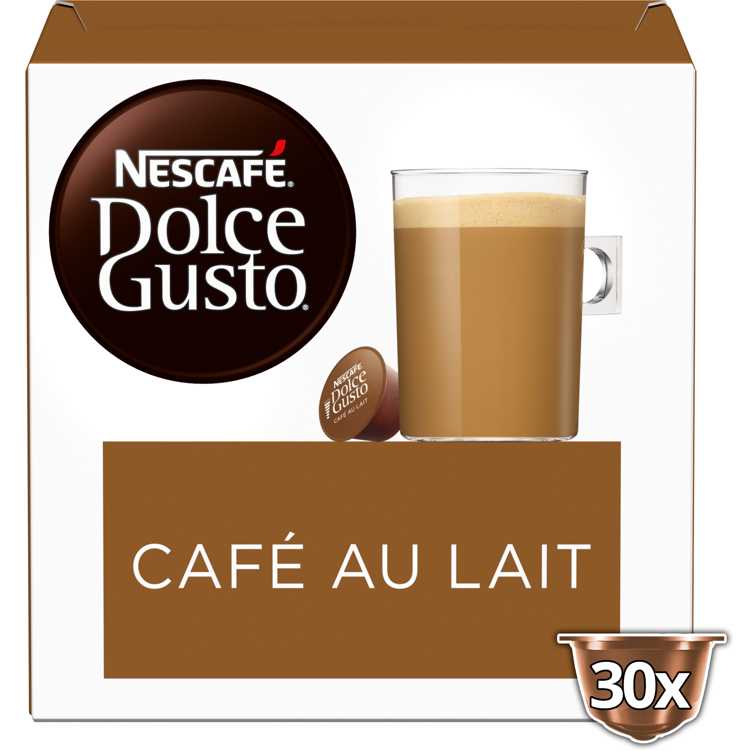 Dosette café Dolce Gusto CAFE AU LAIT pas cher - Café, dosettes - Achat  moins cher