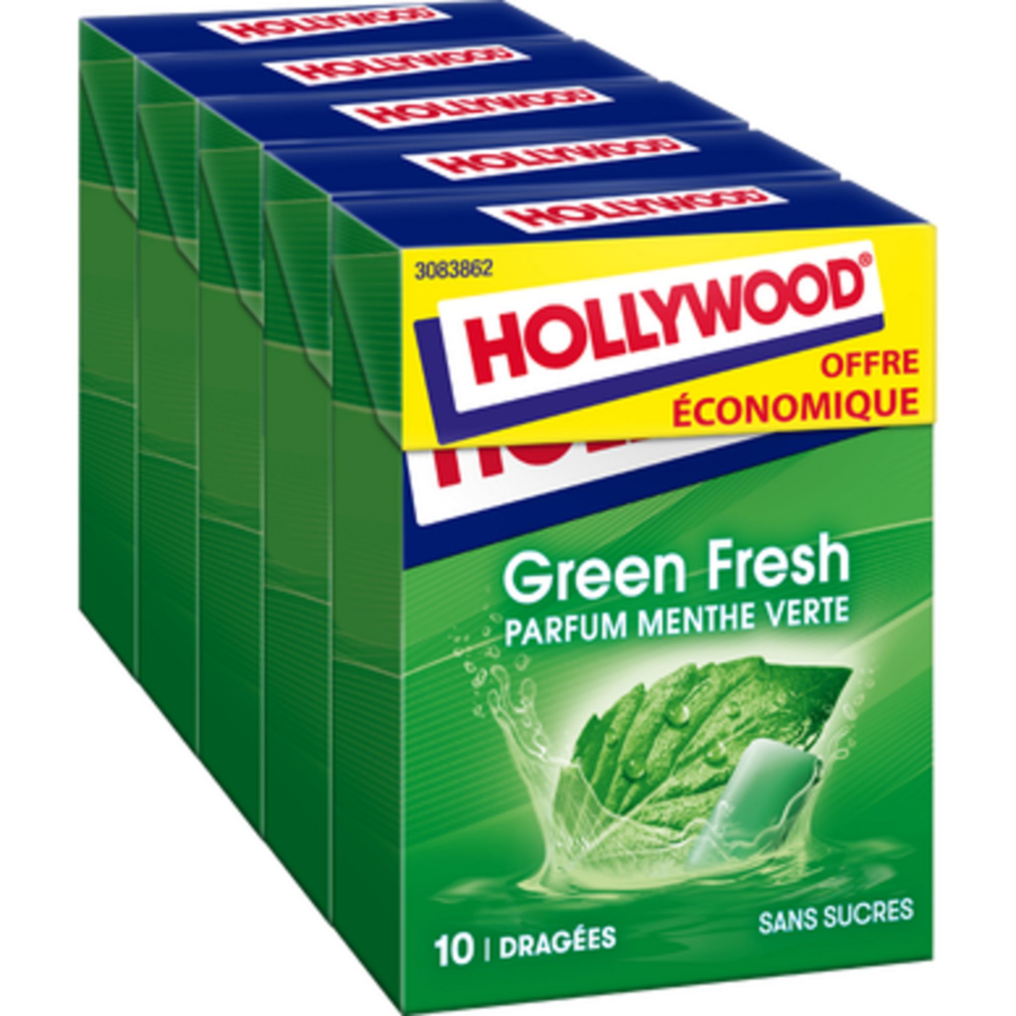 Chewing-gum menthe verte Hollywood 4x12 sur