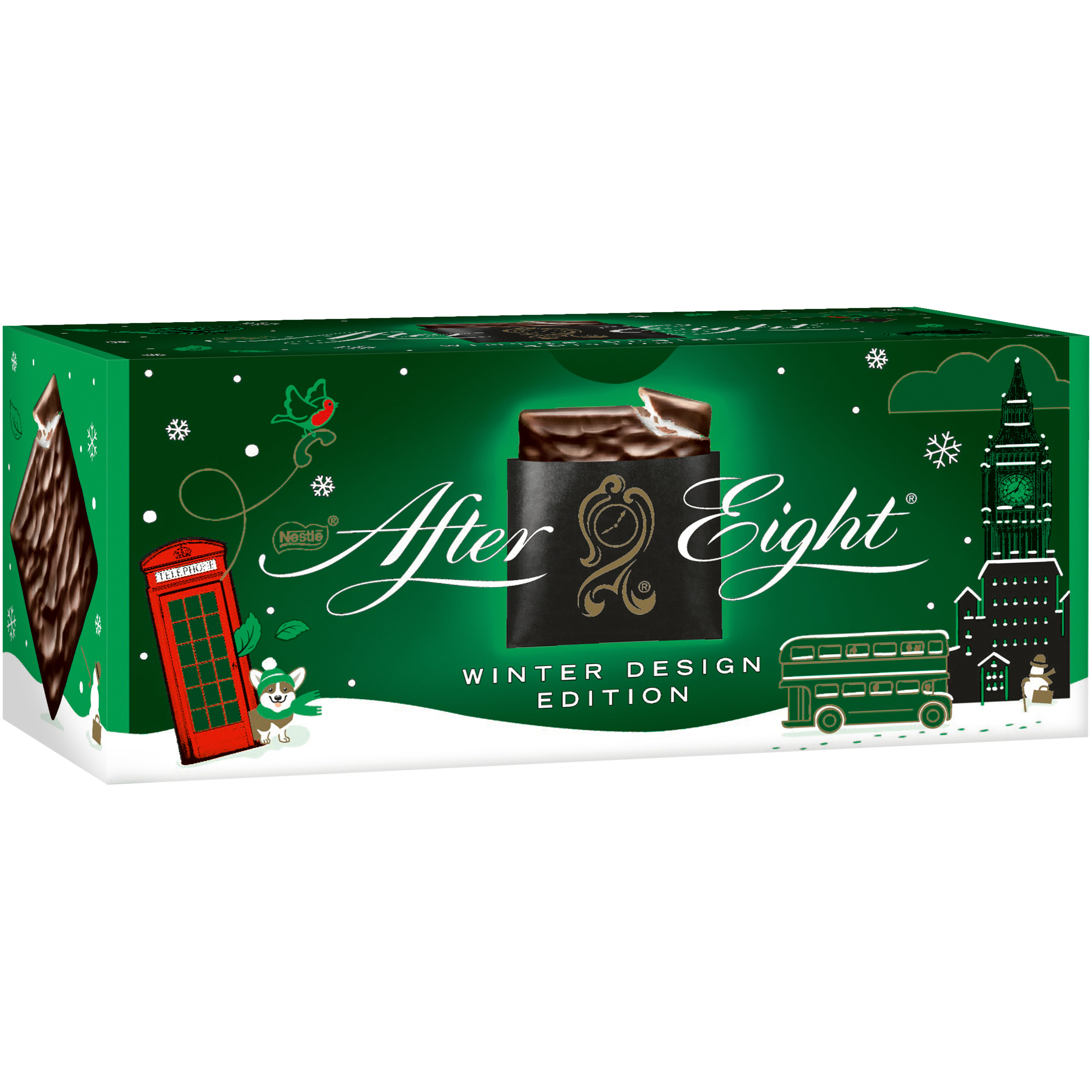 AFTER EIGHT Chocolat fourré à la menthe de Noël 200g pas cher 