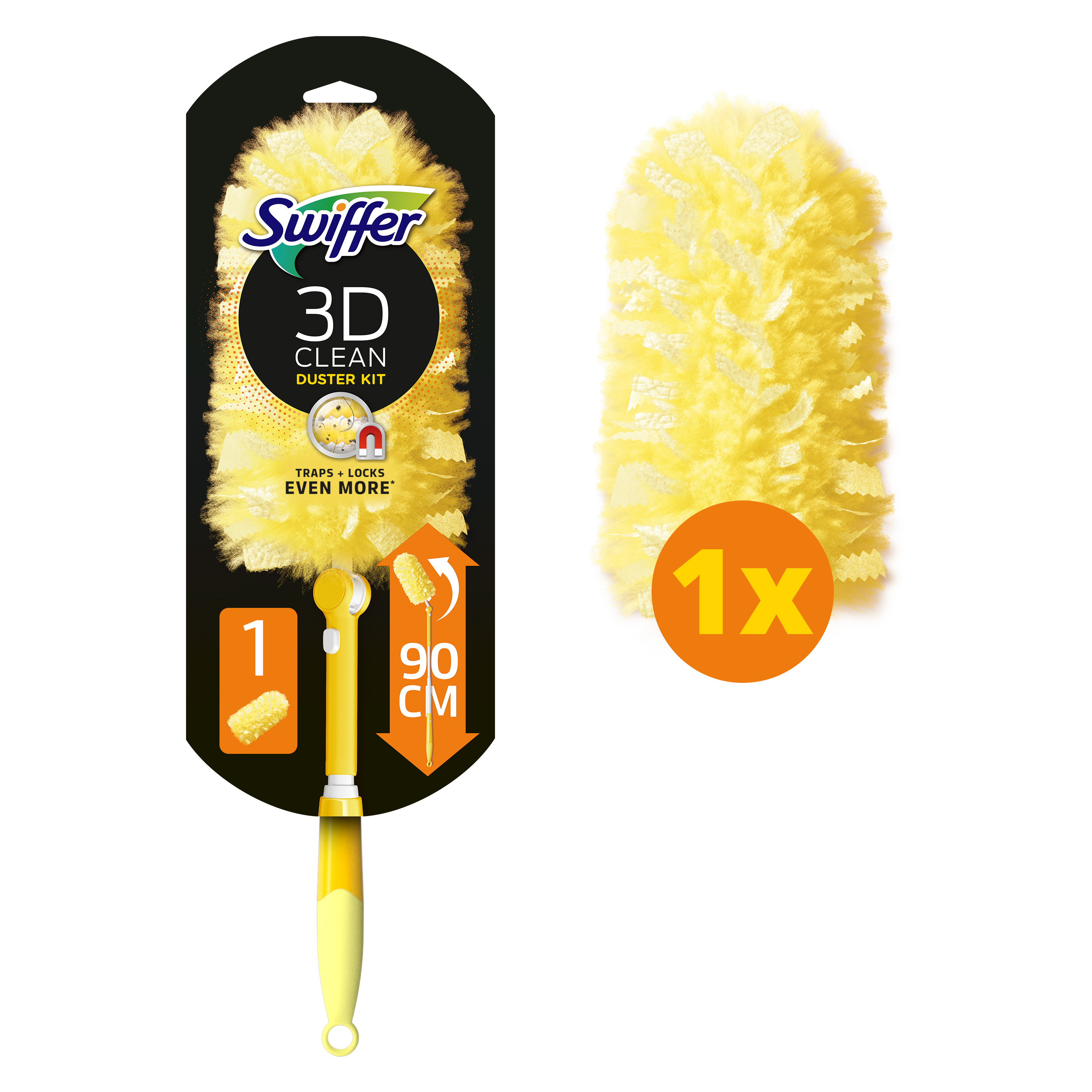 Swiffer Duster Kit, 1 Plumeau + 15 Recharges, Plumeau Poussière