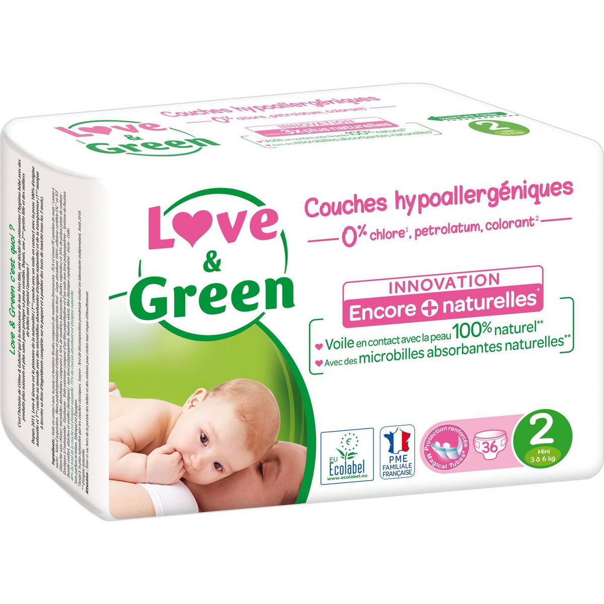 Love & Green - Couches Bébé Saines et Ecologiques - Taille 4 (7-14