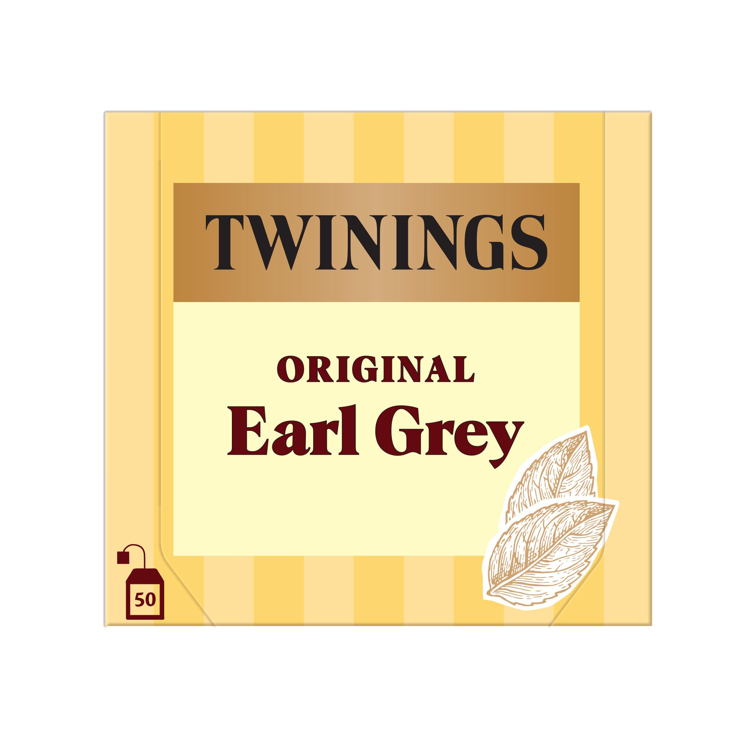 TWININGS Original earl grey thé aromatisé bergamote 50 sachets