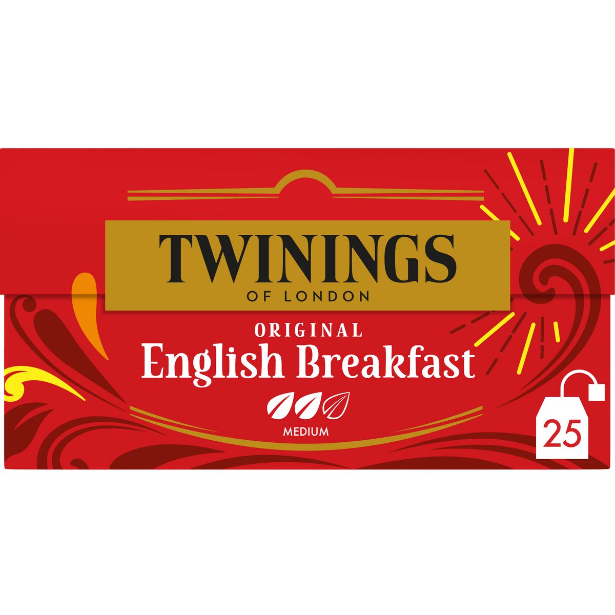 TWININGS Original English breakfast thé corsé et équilibré 25 sachets 40g