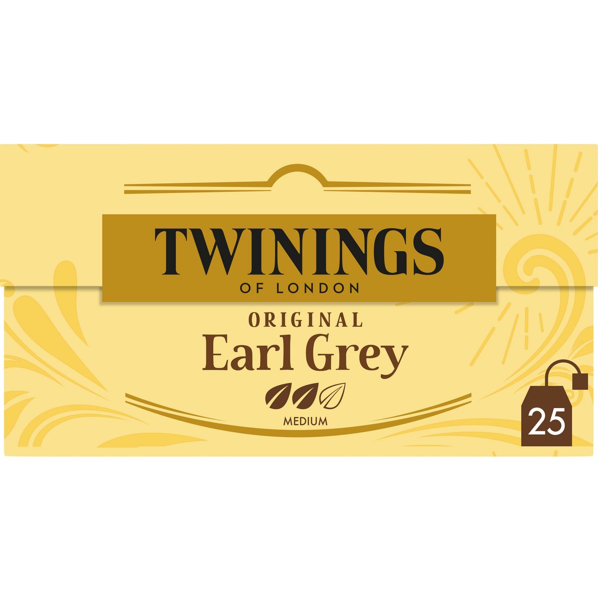 TWININGS Original earl grey thé aromatisé bergamote 25 sachets 50g