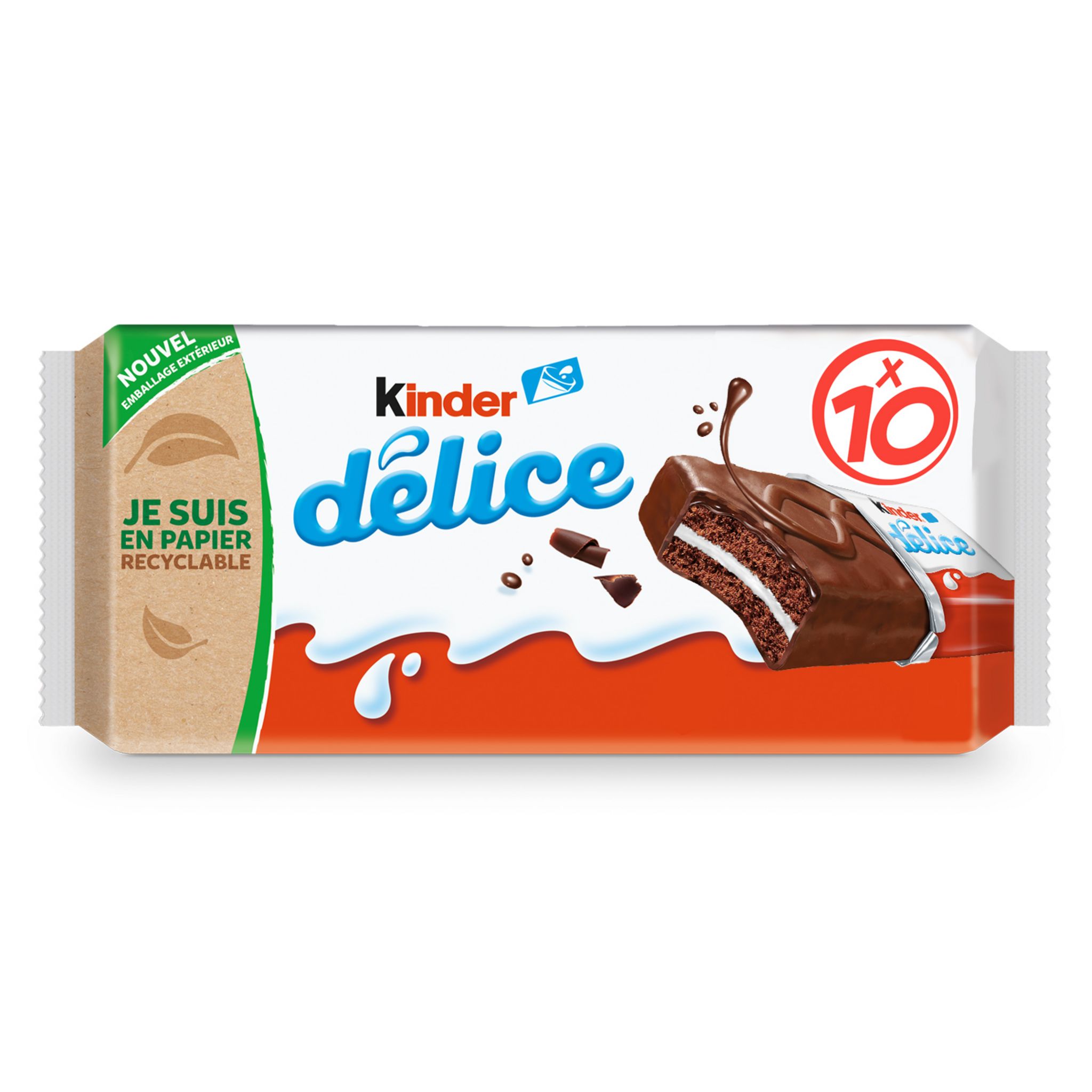 Kinder Bueno - Gaufrettes enrobées de chocolat au lait - lot de 3 paquets  de 43 g