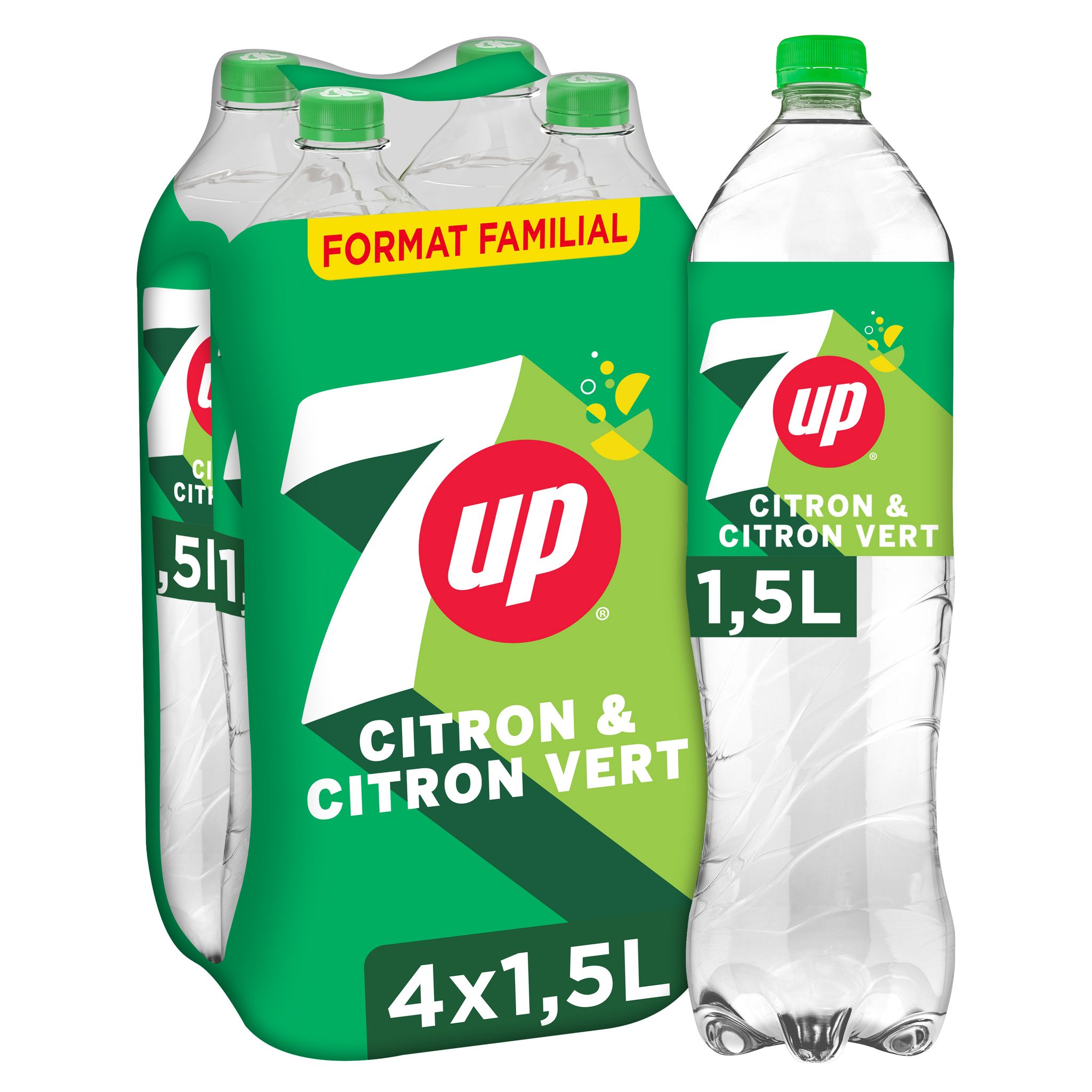 SEVEN UP : Zéro - Boisson gazeuse de citron et citron vert sans