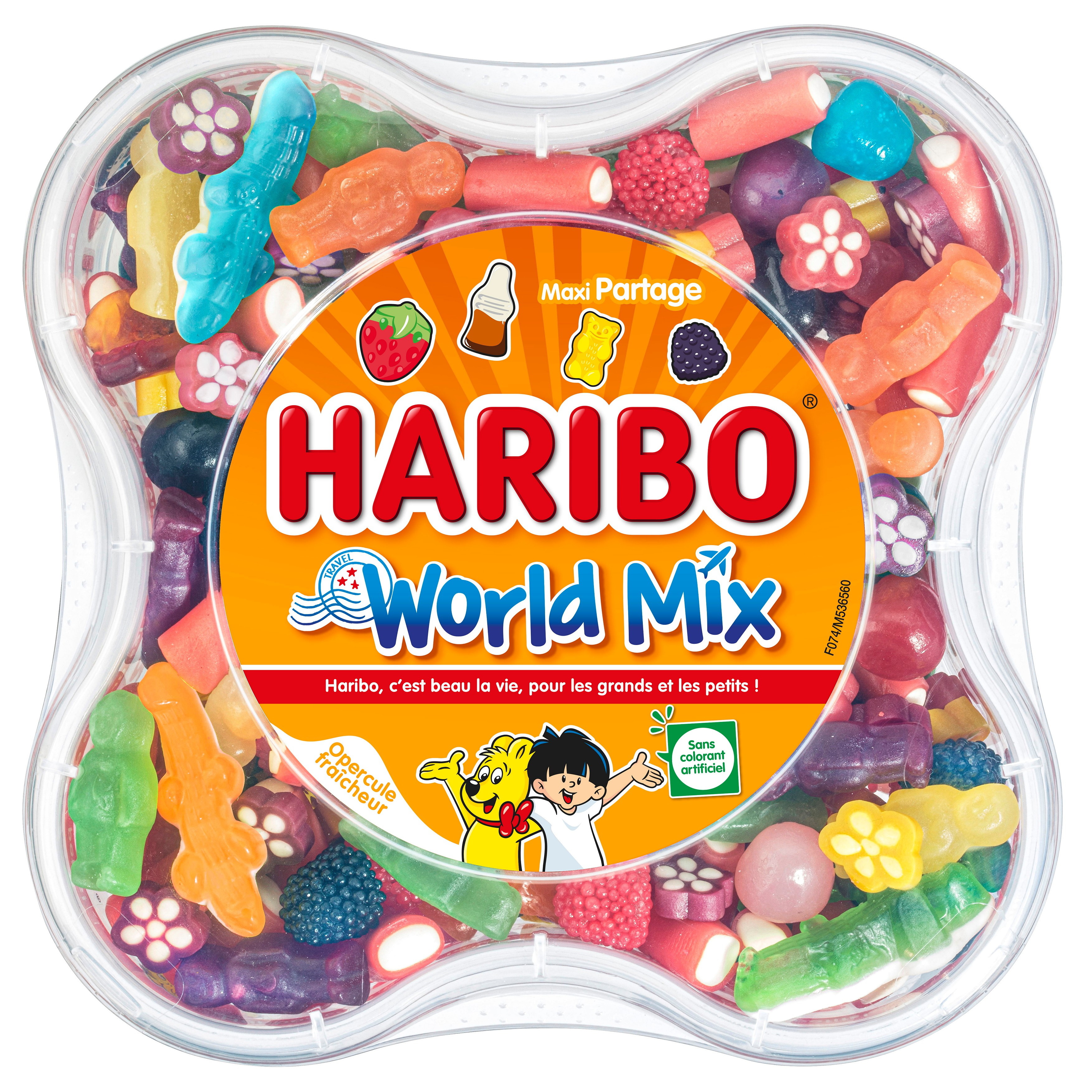 HARIBO World mix assortiment de bonbons boite 750g pas cher