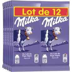 MILKA Tablette de chocolat au lait du Pays Alpin 12 pièces 1,2kg