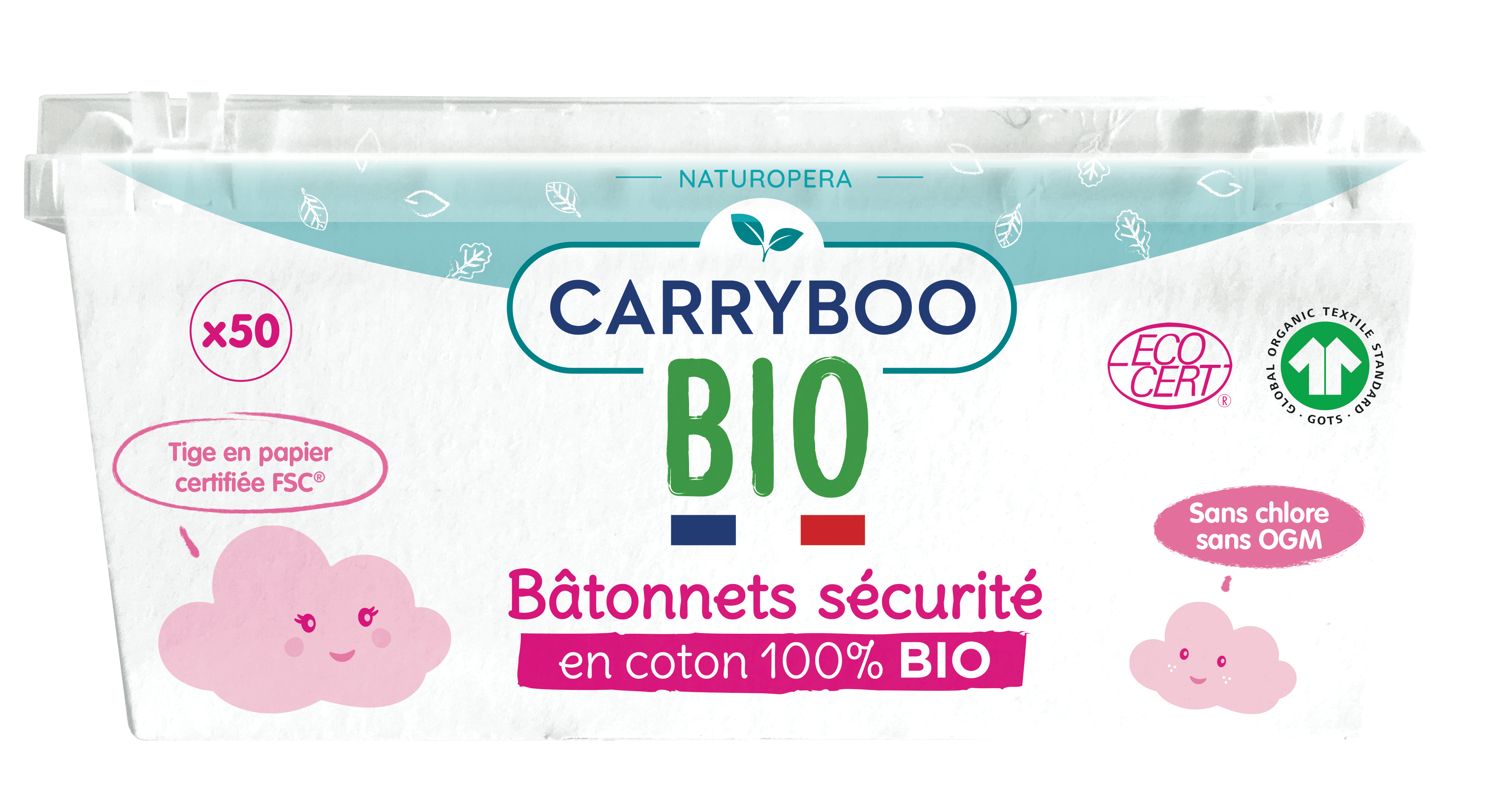 Les Family pads, Rectangles de coton Bio frabriqués en France