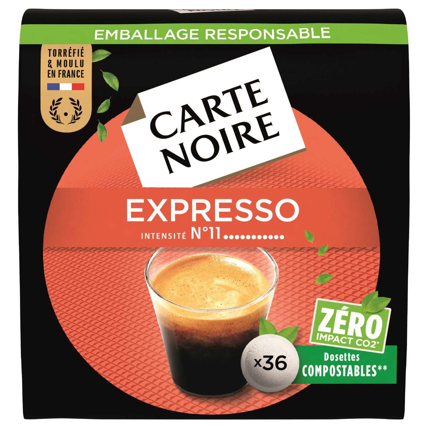 Grossiste Café espresso n°8 x60 dosettes 420g - CARTE NOIRE