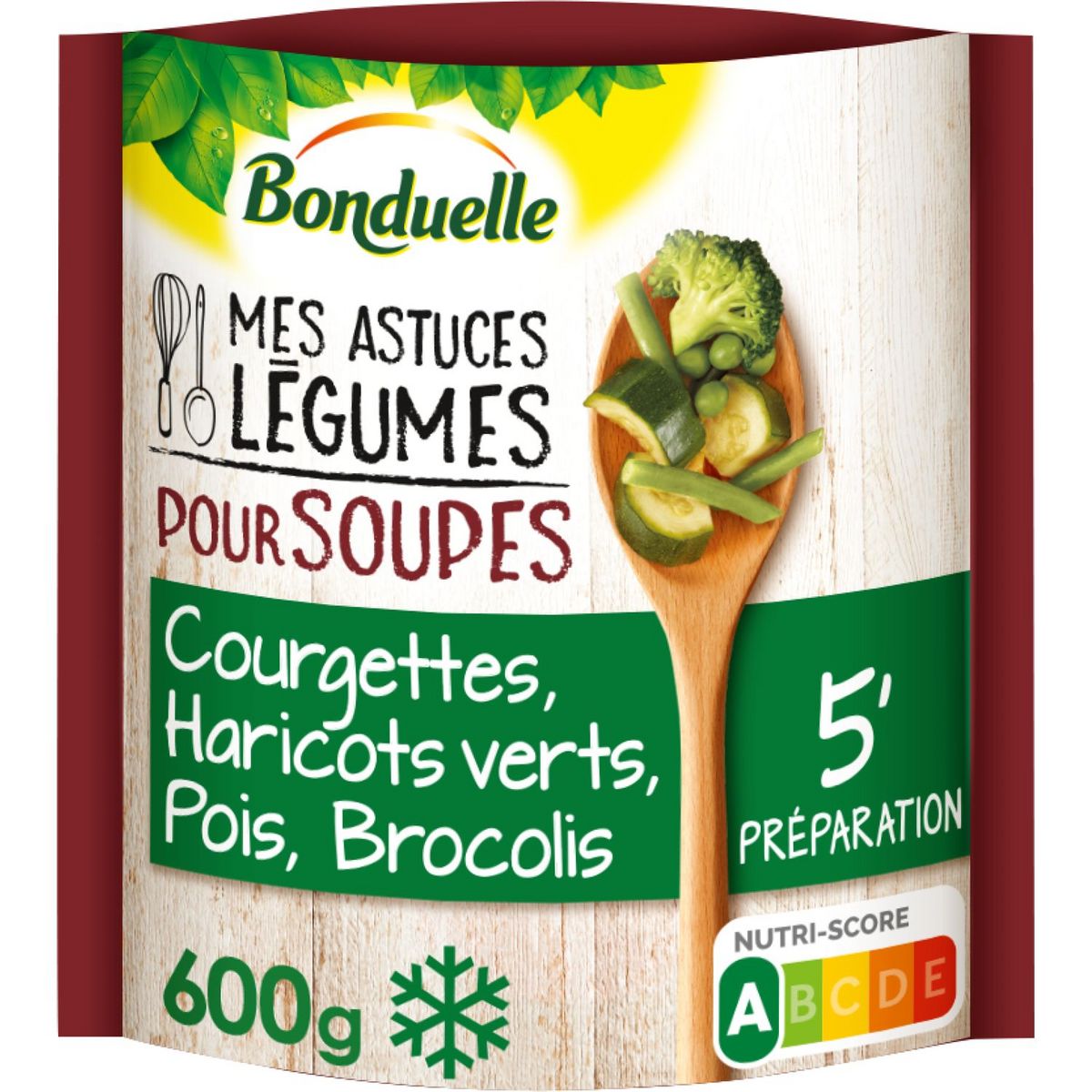 BONDUELLE Courgettes, harictos verts, pois et brocolis à mixer 600g