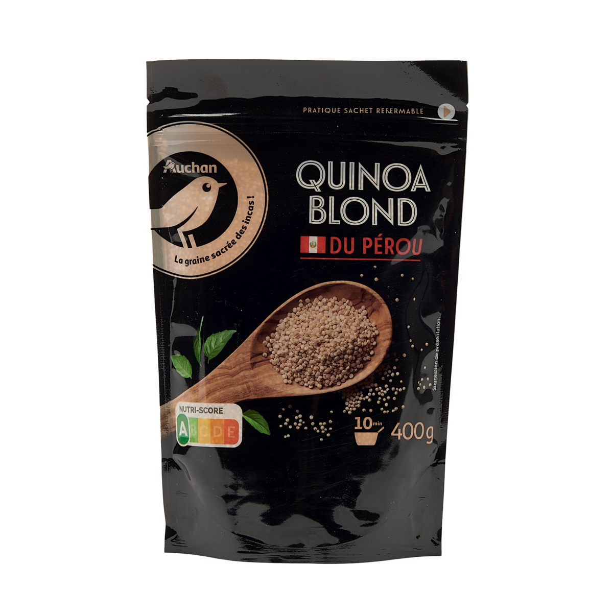 AUCHAN GOURMET Quinoa blond du Pérou sachet express 400g
