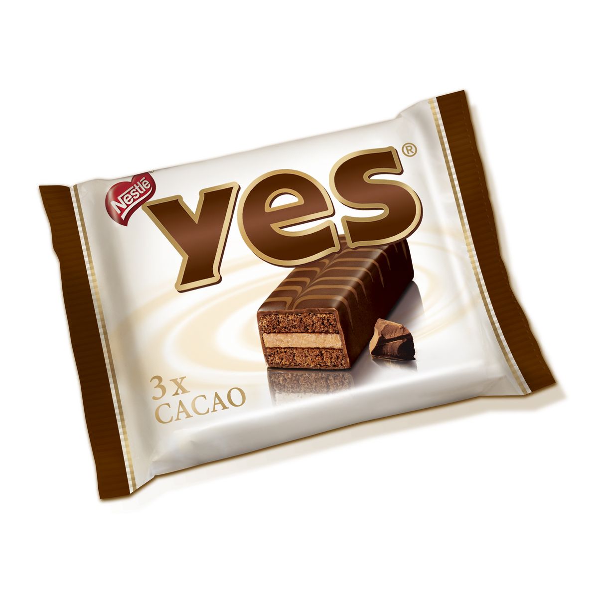 YES Gâteaux génoises au cacao, sachets individuels 3 gâteaux 96g pas cher 