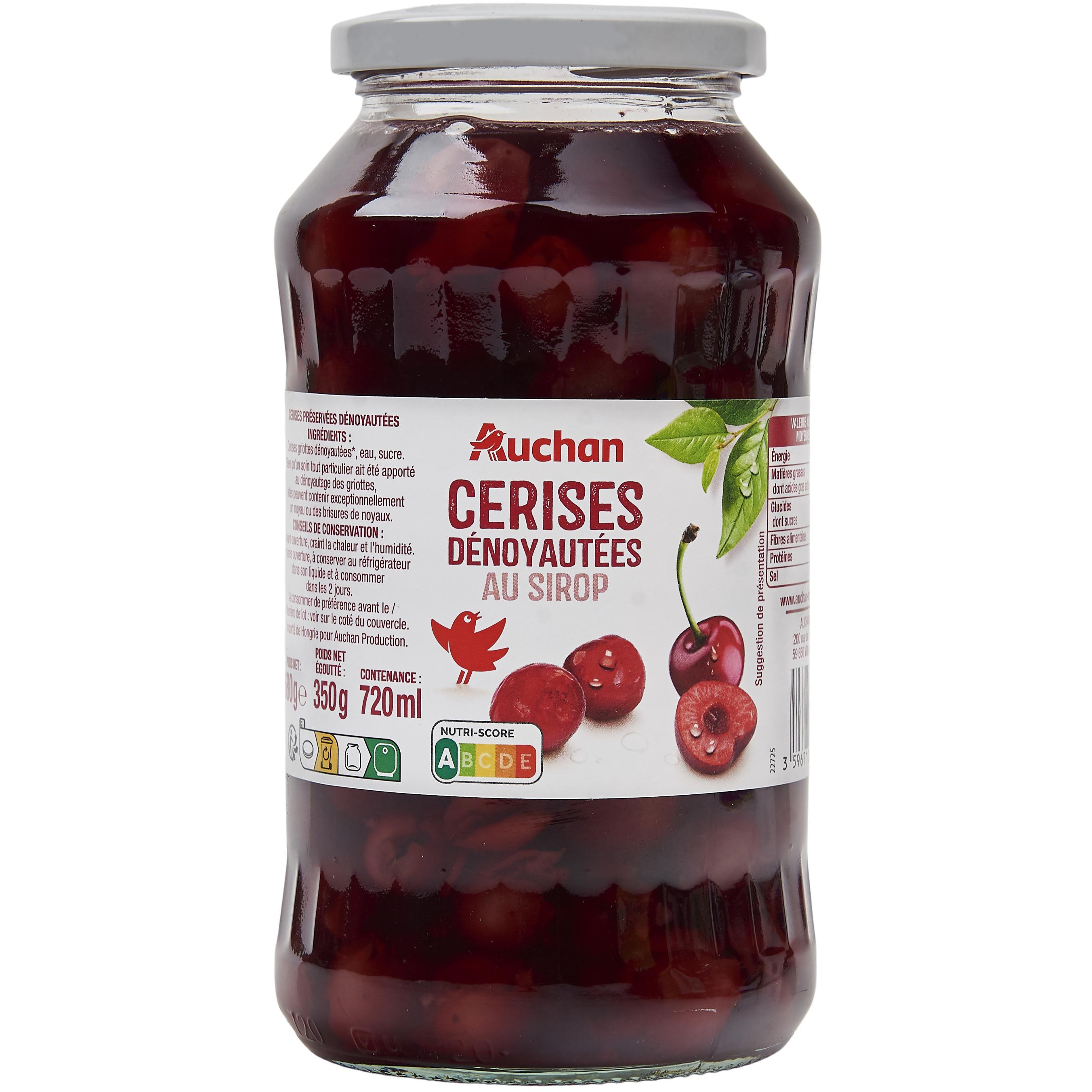 Cerises amarena dénoyautées au sirop lourd - Grossiste Fruit au sirop -  Délice & Création